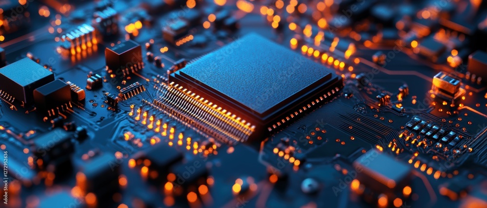 Poster close-up exploration of memory heatsink fin patterns in high-fidelity digital imagery