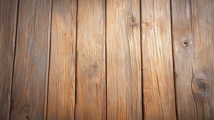 Naklejka premium A close-up view of textured wooden planks, showcasing their natural grain patterns and warm tones.