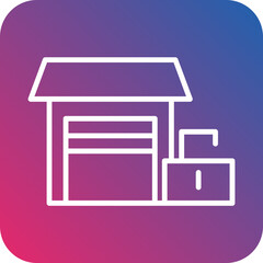 Warehouse Opened Icon Style
