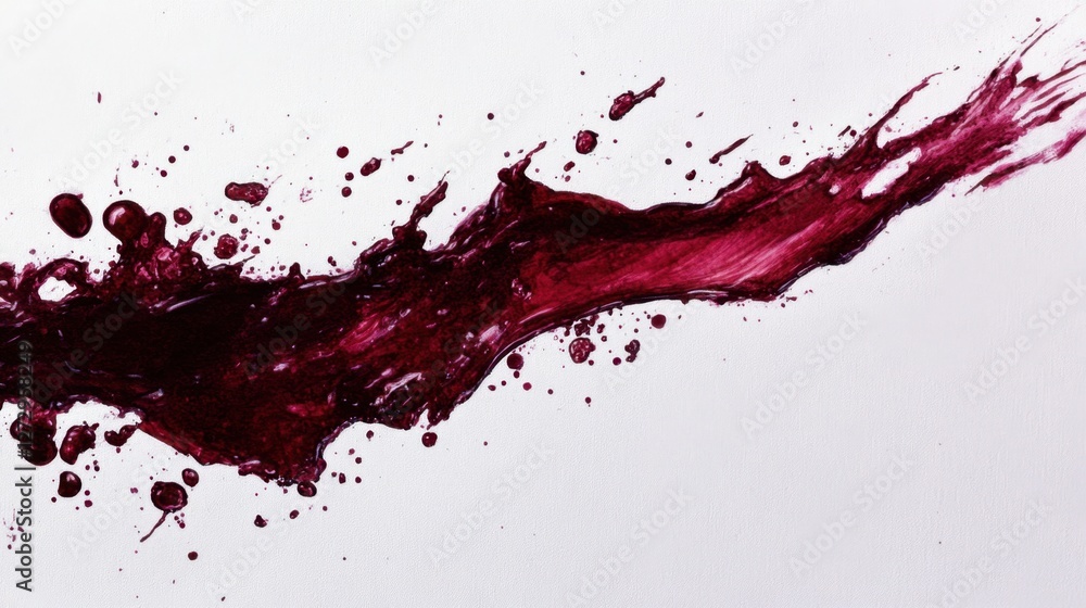 Canvas Prints abstract splatter of red liquid on white background for art design