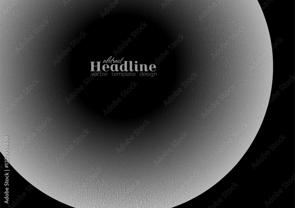 Aufkleber abstract grey monochrome circle with grunge grainy texture background. geometric vector design