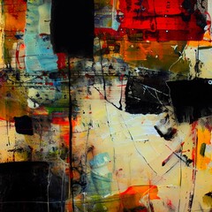 Abstract Expressionism Colorful Chaos Backgrounds