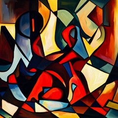 Cubism Geometric Patterns Abstract Overlays