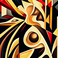 Cubism Geometric Patterns Abstract Overlays