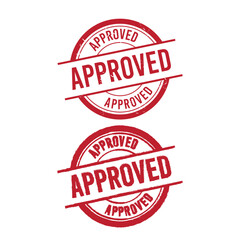 Approved stamp, Approved icon vector