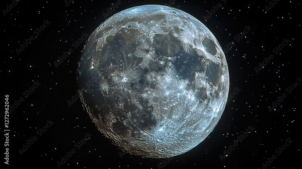 Poster high resolution png image of a full moon with transparent background for digital art and design proj