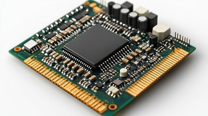 high resolution png image of a single computer chip on a transparent background for technology electronics and circuit board design projects