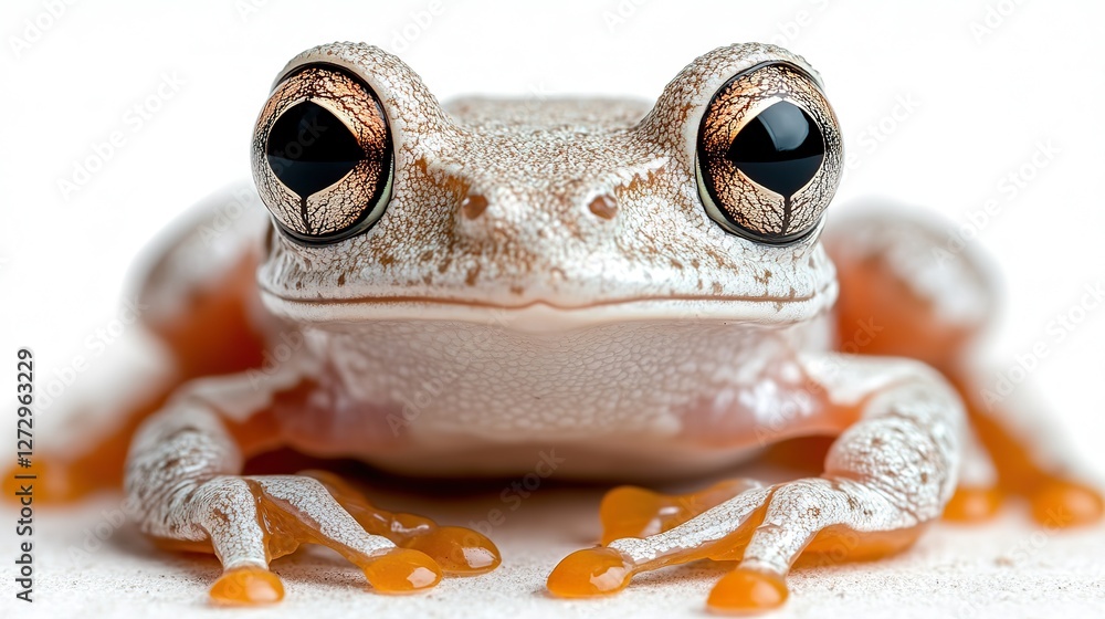 Poster high resolution png of a white lipped tree frog with transparent background for design and creative 