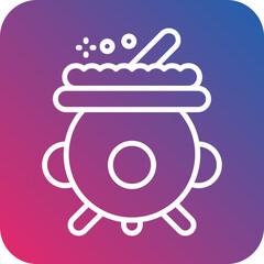 Fototapeta premium Cauldron Icon Style