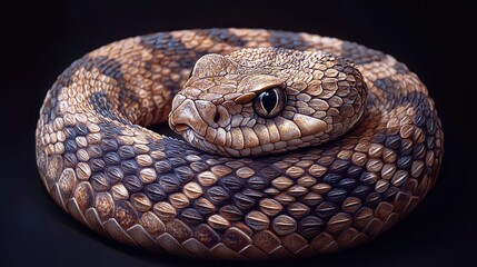 Obraz premium high resolution rattlesnake isolated on transparent background for wildlife illustration educational projects and realistic animal design concepts