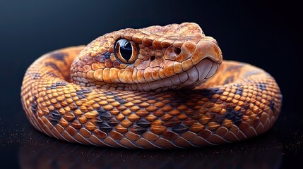 Fototapeta premium high resolution rattlesnake isolated on transparent background for wildlife illustration educational projects and realistic animal design concepts