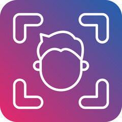 Obraz premium Face Recognition Icon Style