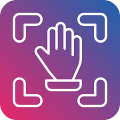 Biometric Hand Icon Style