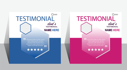 Modern testimonial design 