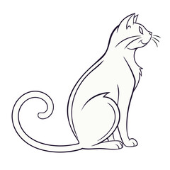 Cat Silhouette Vector Design EPS
