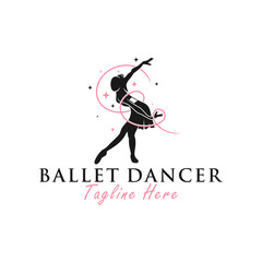 female ballet dancer logo