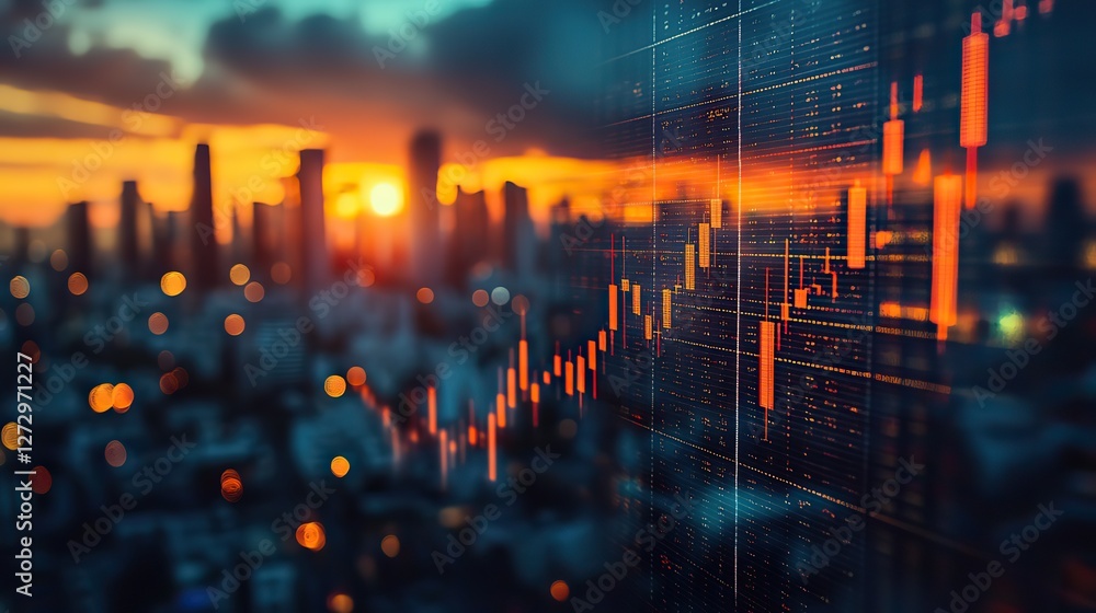 Aufkleber in depth analysis stock market trends and investment opportunities highlighted by detailed graphs in