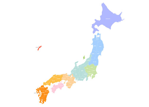 新日本分県地図　46都道府県セット 新日本分県地図 46都道府県セット CraftMAP 日本地図 （色分け-1 + 都