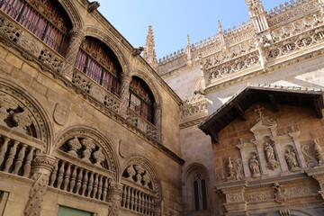 Detail of the Gothic architecture of the Capilla Real-Royal Chapel of the Cathedral of Granada, Andalusia, Spain 