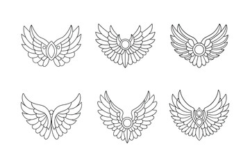 Eagle wings coloring page 