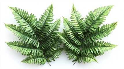 Naklejka premium japanese painted fern leaves png isolated on transparent background a beautiful and hardy ornamental plant for your garden