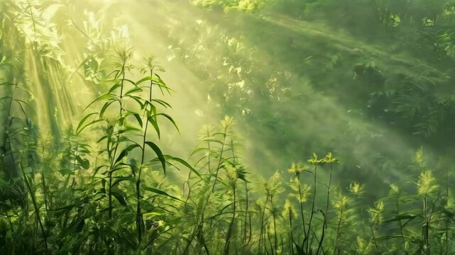 Blooming ragweed serves as an allergen for allergy sufferers during the warm season