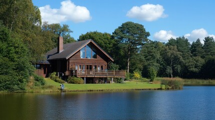 Lakeside Log Cabin Retreat: A Serene Escape in Nature's Embrace