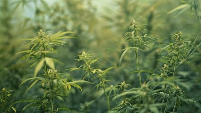 Blooming ragweed serves as an allergen for allergy sufferers during the warm season
