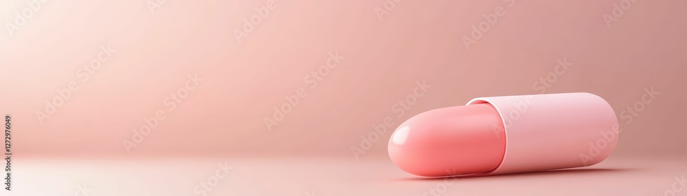 Poster 3d minimalist highlighter stick icon design soft matte tones studio setting conceptual exploration