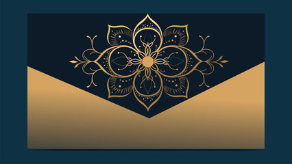 Luxurious Gold Mandala Design with Dark Backdrop © Md Zakir Hossen