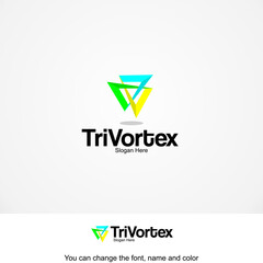 TriVortex Logo Template Design Vector