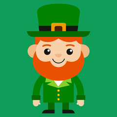 st Patrick's day leprechaun vector illustration