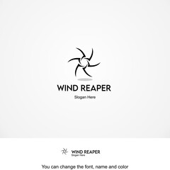 Wind Reaper Logo Template Design Vector
