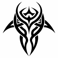 tribal tattoo set of black silhouette vector illustration. tribal tattoo designs