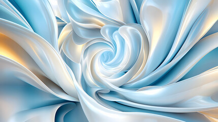 Abstract swirling blue and gold design, elegant background