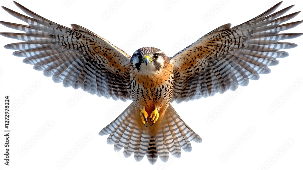 Aufkleber kestrel in flight png isolated on transparent background ideal for wildlife and nature design projec