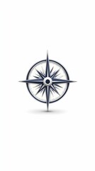 Obraz premium 3d compass icon with clear directional arrows digital design clean background modern style graphic concept