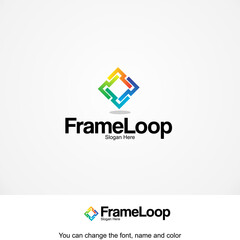 FrameLoop Logo Template Design Vector