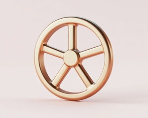 Obraz premium 3d minimalist grinding wheel icon modern design industrial style abstract environment close-up viewpoint digital