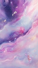 Obraz premium Pastel cosmic abstract art background