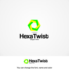 HexaTwist Logo Template Design Vector
