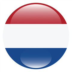 Netherlands circle flag logo icon digital vector illustration