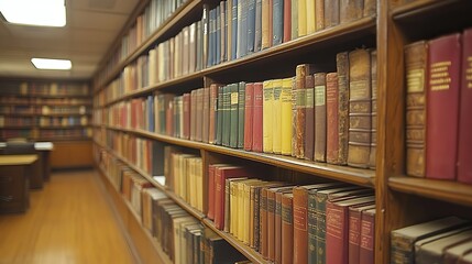 law library with shelves of books and legal documents in a professional office