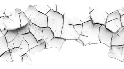 Broken wall against black background, a symbol of fragility, destruction or breakthrough