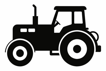 Vintage Tractor Silhouette Art