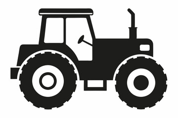 Vintage Tractor Silhouette Art
