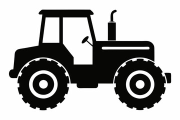 Vintage Tractor Silhouette Art