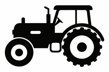 Vintage Tractor Silhouette Art