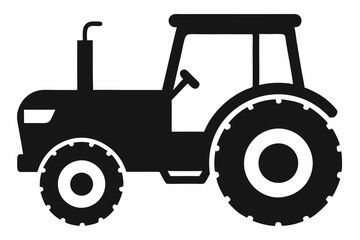 Vintage Tractor Silhouette Art
