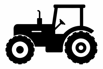 Vintage Tractor Silhouette Art